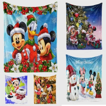 

Disney 3D Printed Fleece Blanket Minnie Mickey Mouse Throw Blanket Christmas Decoration Kids Room Sofa Bedding Gift 2020 New