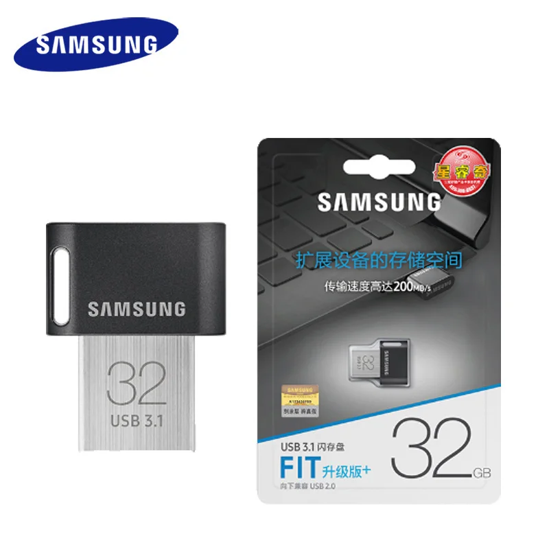 Оригинальный флэш-накопитель SAMSUNG FITplus USB 3 1 флешка на 32 ГБ 64 128 256 мини-usb карта