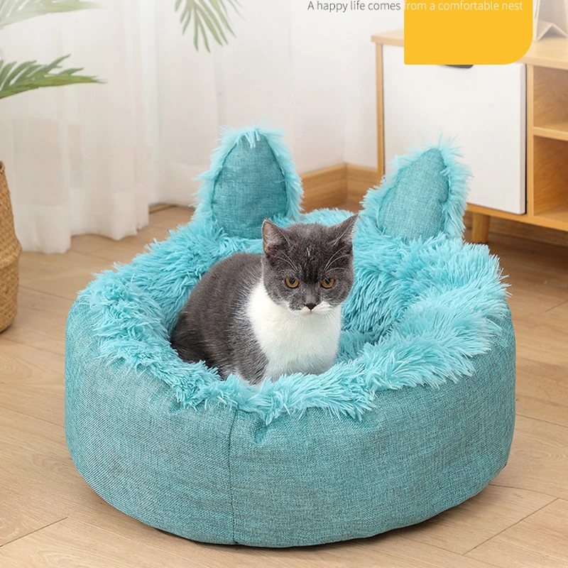 Dog Bed Cover Blanket Long Plush Basket Cat Beds Hondenmand Pet Kennel House Soft Fluffy Cushion Sleeping Bag Mat for Large Dogs