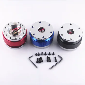 

1 Set Auto Car Steering Wheel Quick Release Kit Ball Bearing Steering Wheel Heighten Riser Adapter Car Refit Accessory (Black)