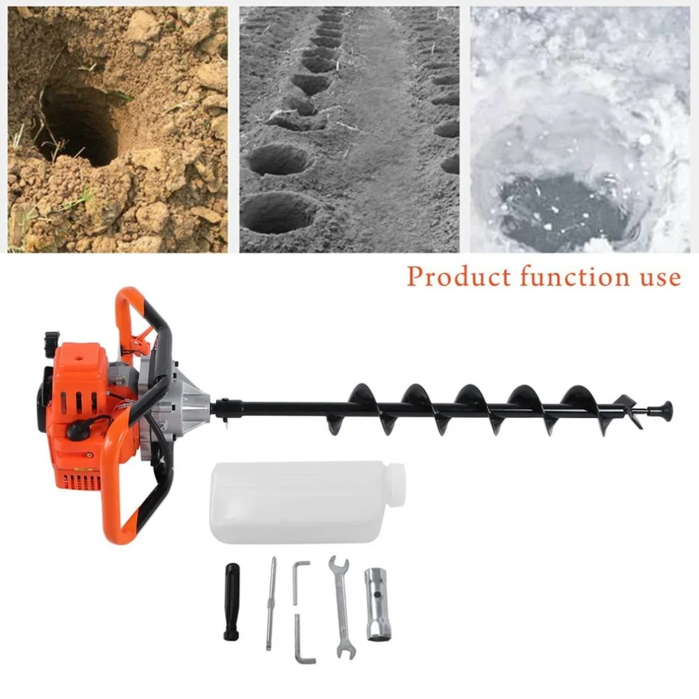 Бензин земля 200 шнек пост отверстие-экскаватор Борер забор Профессиональные грунтовые сверла посадочная машина биты сельскохозяйственный инструмент