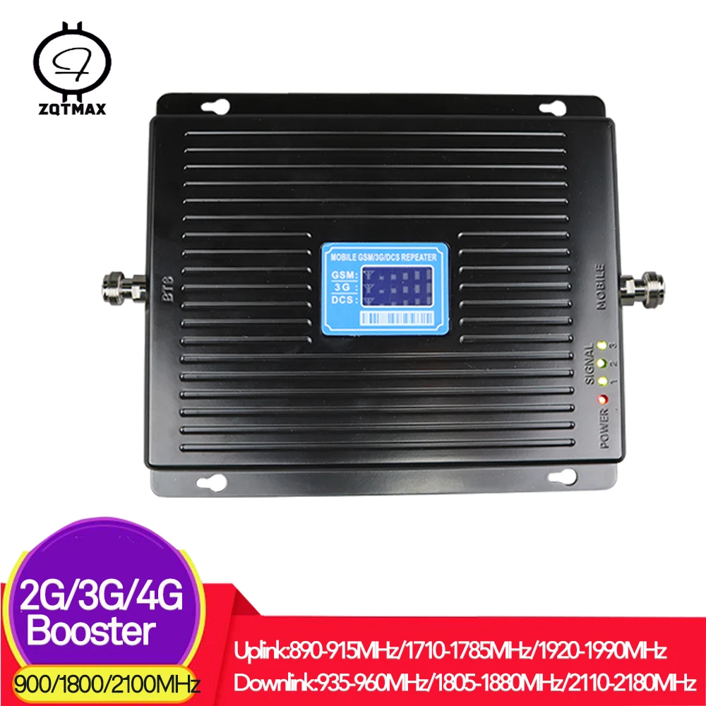 ZQTMAX 75дБ 2g 3g 4g Мобильный усилитель сигнала WCDMA DCS GSM повторитель 900 1800 2100 UMTS LTE