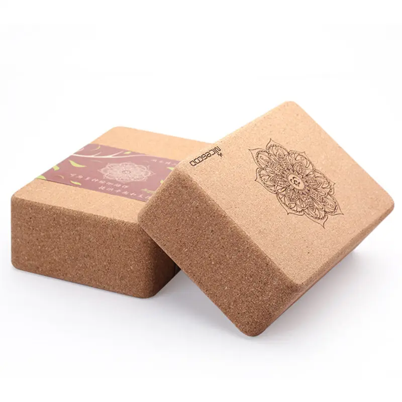 

1-Pack Cork Yoga Brick High-Density Natural 22.5 x 14.9 x 7.5cm For Pilates Dance Fitness Workouts
