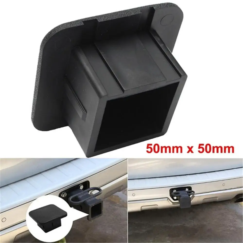 

1PCS/ 2PCS 50mm x 50mm Trailer Hitch Receiver Cover 2 inch Tow Receiver Tube Plug Cap Black Hitch Ball Insert Compatible L15