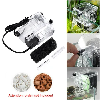 

Aquarium Fish Tank Waterfall Filter Pump Hang On Back Pump Wall Mounted Filtration Dropshipping FAS