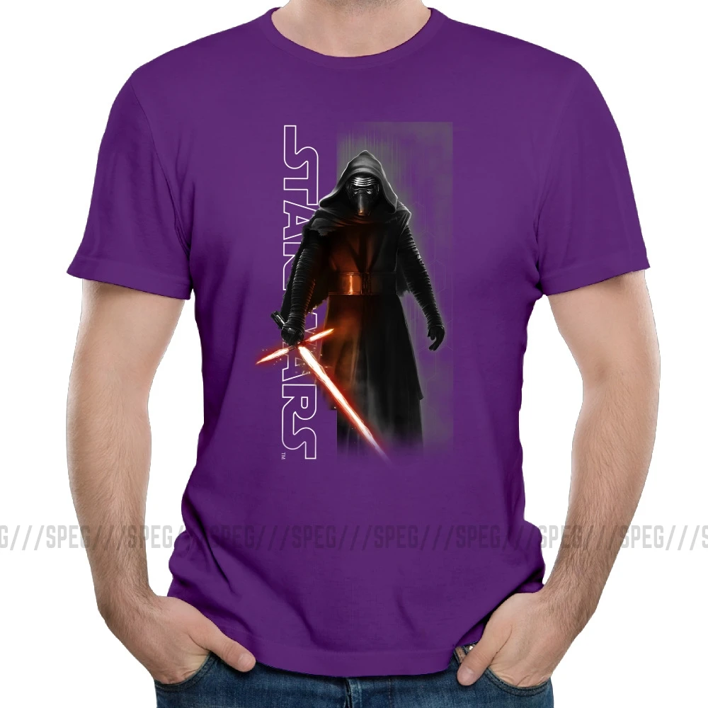 SPEG Star Wars Episode VII 7 Футболка мужская The Force Awakens Kylo Ren Shadows Футболка женская хлопковая летняя футболка размера плюс - Цвет: Фиолетовый