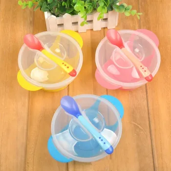 

Children Tableware Set 2pcs/Set Temperature Spoon Creative Non-Slip Multifunction Children's Training Baby Feeding Supplies