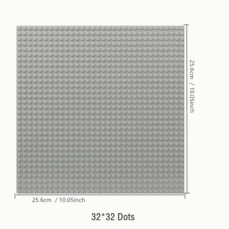 Large Building Blocks Baseplate for Creative Play - DIY Plastic Plate for Kids' Toy Construction