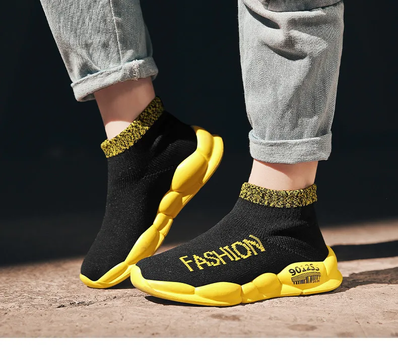 PINSEN 2020 Children Shoes Boys Sneakers Fashion Light Kids Sneakers Mesh Breathable Child Socks Shoes Boys Casual Shoes (15)