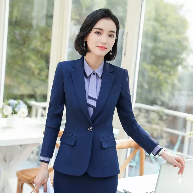 Office Work Pant Suits for Women Business Lady Professional Uniforms 2 Piece Formal Pants Blazer Set Plus Size Fashion 2020 4XL