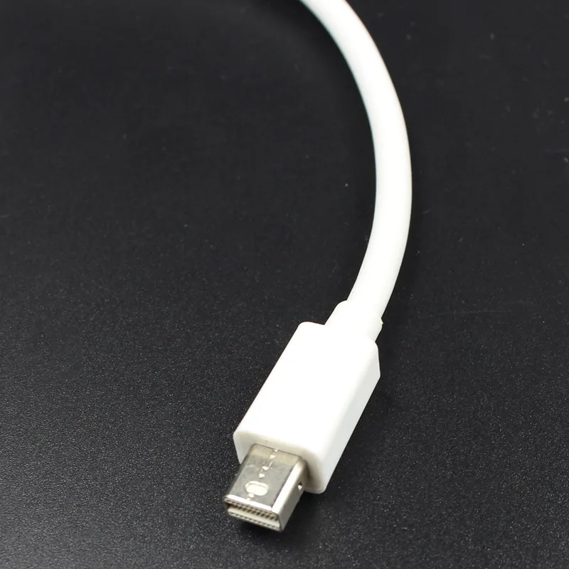 Для MacBook Air Pro iMac Mac Mini Thunderbolt Mini display port Mini DP To VGA Кабельный адаптер 1080P(белый