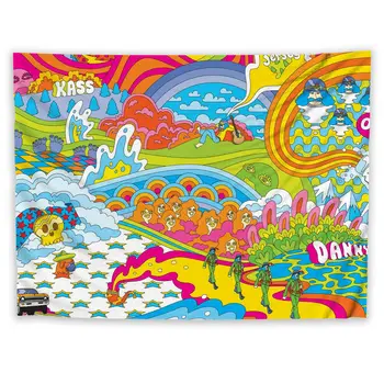 

Funny Colorful Wall Art Tapestry Custom Bedroom Home Decoration