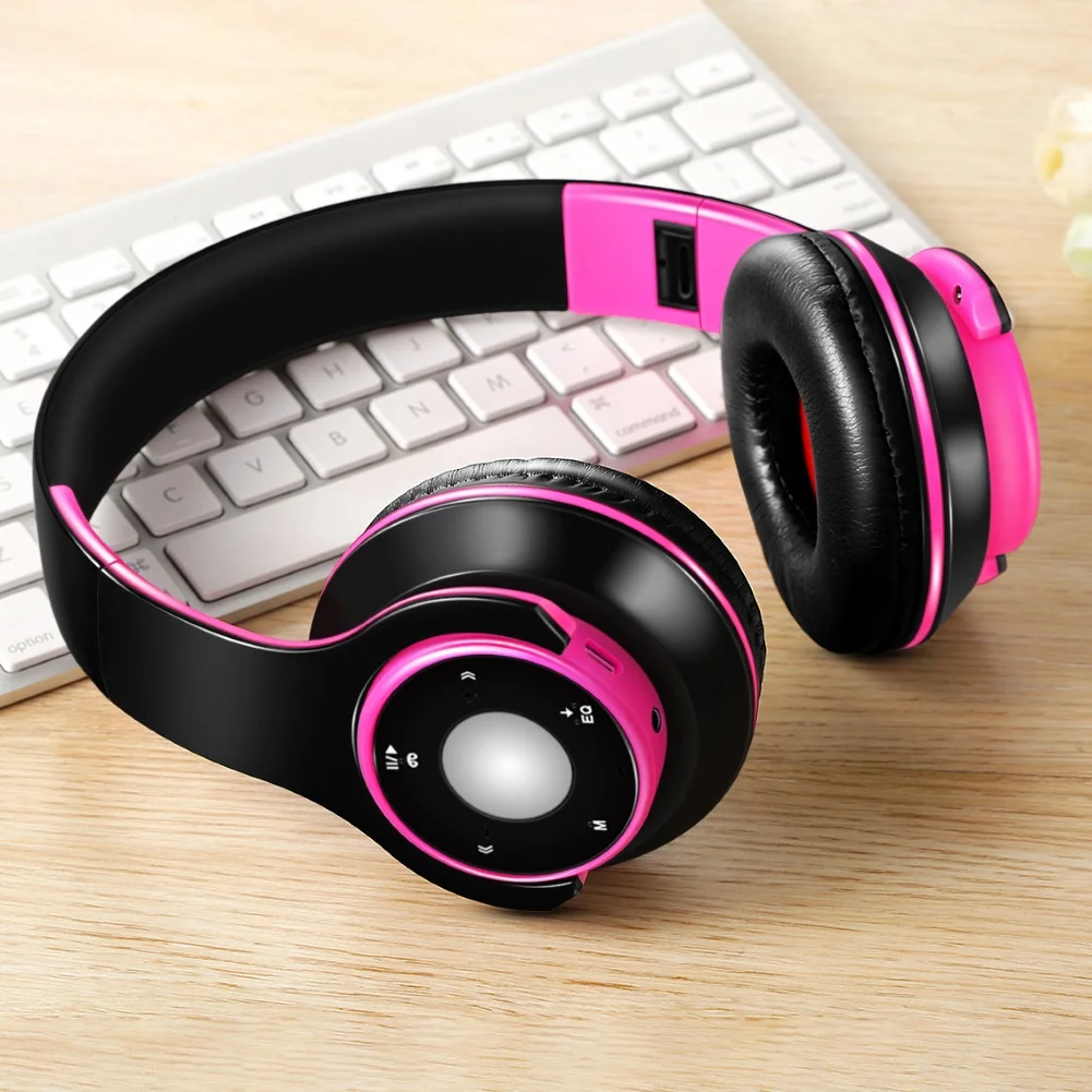 Модные складные bluetooth-наушники, гарнитура, синий светильник, стерео, FM, беспроводная гарнитура, Bluetooth