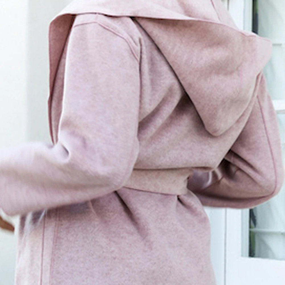 New Women'S Shirt Waist Tie Temperament Commute Elegant Long Section Office Windbreaker Jacket Soft Coats Women Outwear Clothes