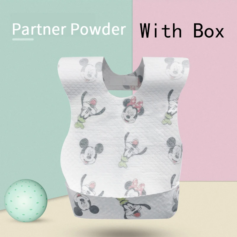 20PCS With Box Disney/20 штук, милые детские нагрудники с рисунком из мультфильма, хлопковые Слюнявчики для малышей, хлопковые Слюнявчики для детей 0-3 лет, детские слюнявчики для кормления - Цвет: 20PCS With Box
