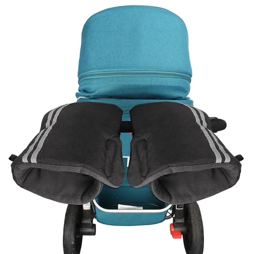 Winter Baby Stroller Accessories Warmer Gloves Hand Waterproof Anti-freeze Pram Strollers Gloves for Moms Foldable Hand Cover