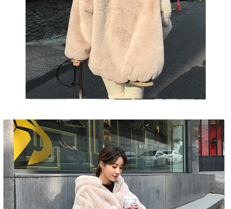 Casual Style Hooded Warm Outwear Winter Women Hoodies Teddy Bear Coat Fashion Female Tops