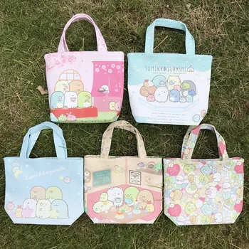 

Cartoon PU handbag biological lunch box bag lunches package girl hand bag