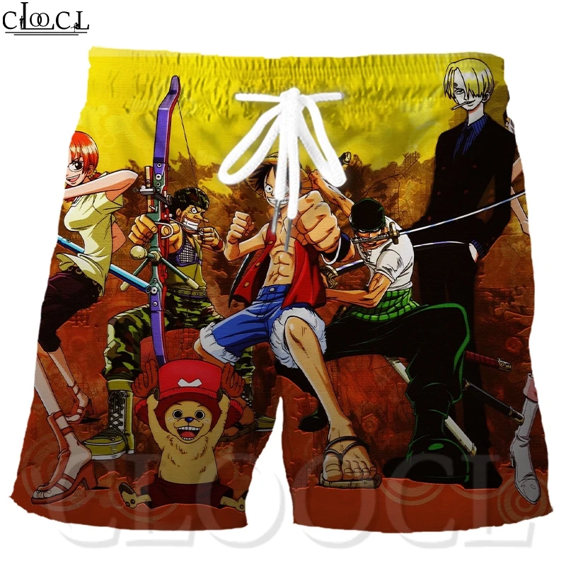 CLOOCL One Piece Monkey D Luffy японский аниме Рисунок Большой размер эластичные шорты с 3D