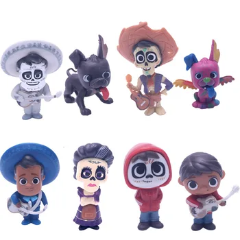 

8pcs/set 6-9cm Anime Coco Hector Rivera Model Action Figure Mini Decoration PVC Collection Figurine Doll Toys For Children Gift