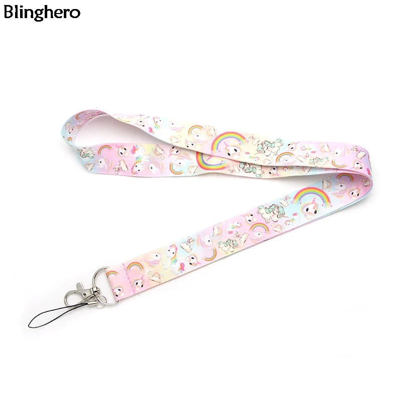 

20pcs/lot Blinghero Cartoon Horse Lanyards for Keys ID Badge Phone Holder Keychains USB Neck Strap Hang Rope Gift BH0519