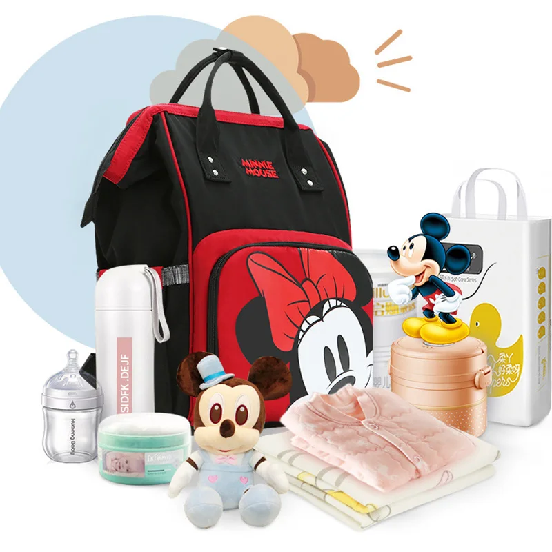 

Disney USB Heating Diaper Bag Maternity Nappy Backpack Large Capacity Nursing Travel Backpack Heat Preservation dropshiping