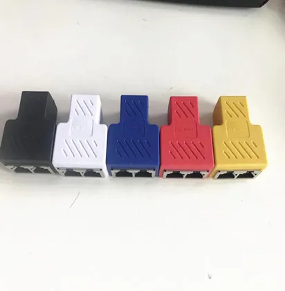 Разветвитель интерфейса RJ45 1 в 2 способа адаптер для кабеля Ethernet концентратор 8P8C |