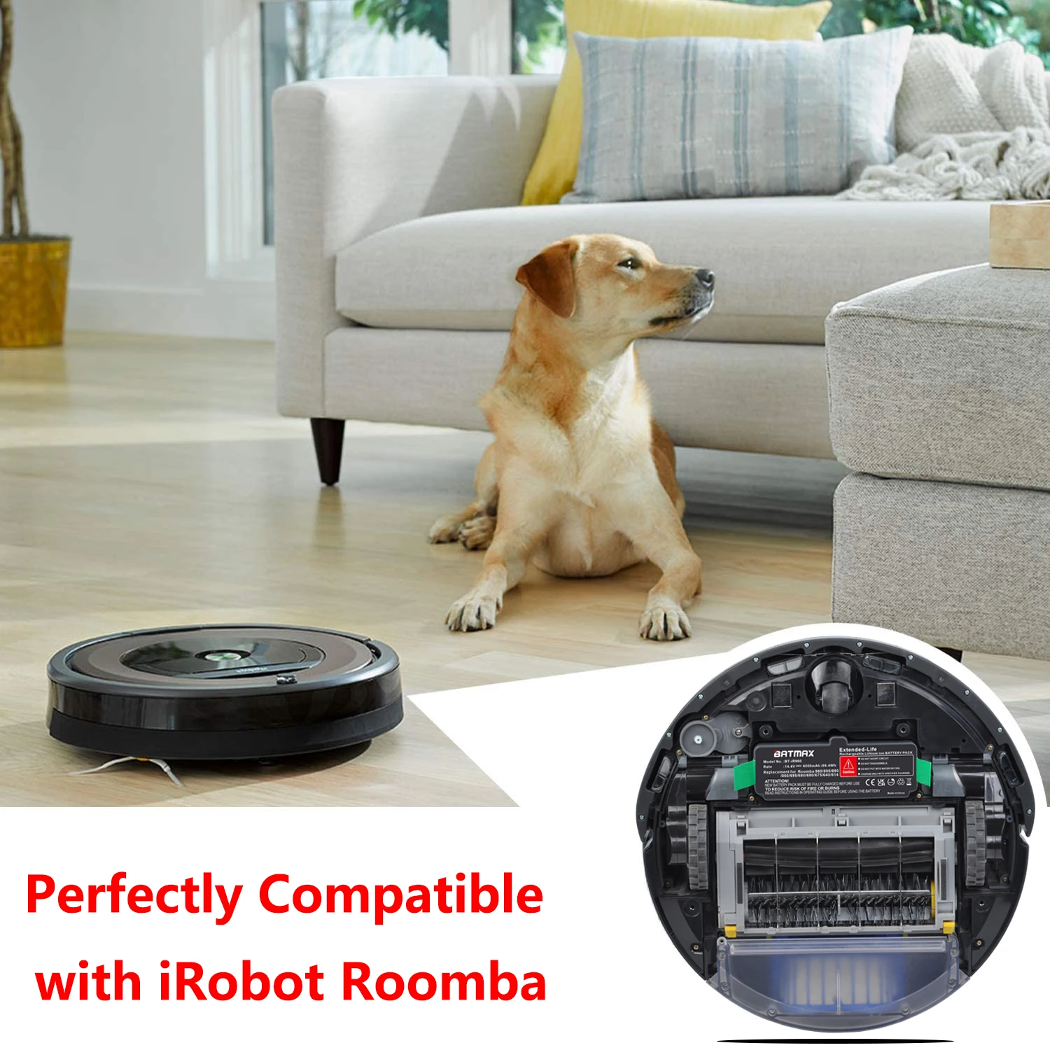 Bateria para Irobot Roomba Aspirador 960 r3 890 880 870 650 630 580 560 Mais 500 600 700 800 900 Series 14.4v 6000mah 980 - Image 6