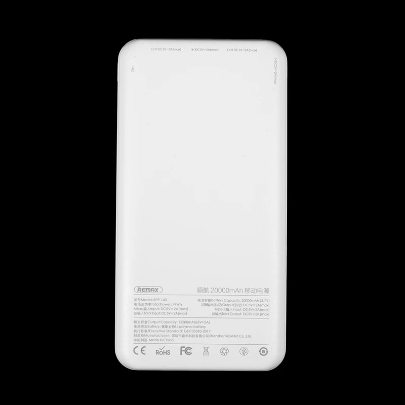 Remax для мобильного питания 20000 мАч power Bank Dual USB, цифровой дисплей, портативный внешний аккумулятор с зарядным кабелем для Xiaomi Huaw