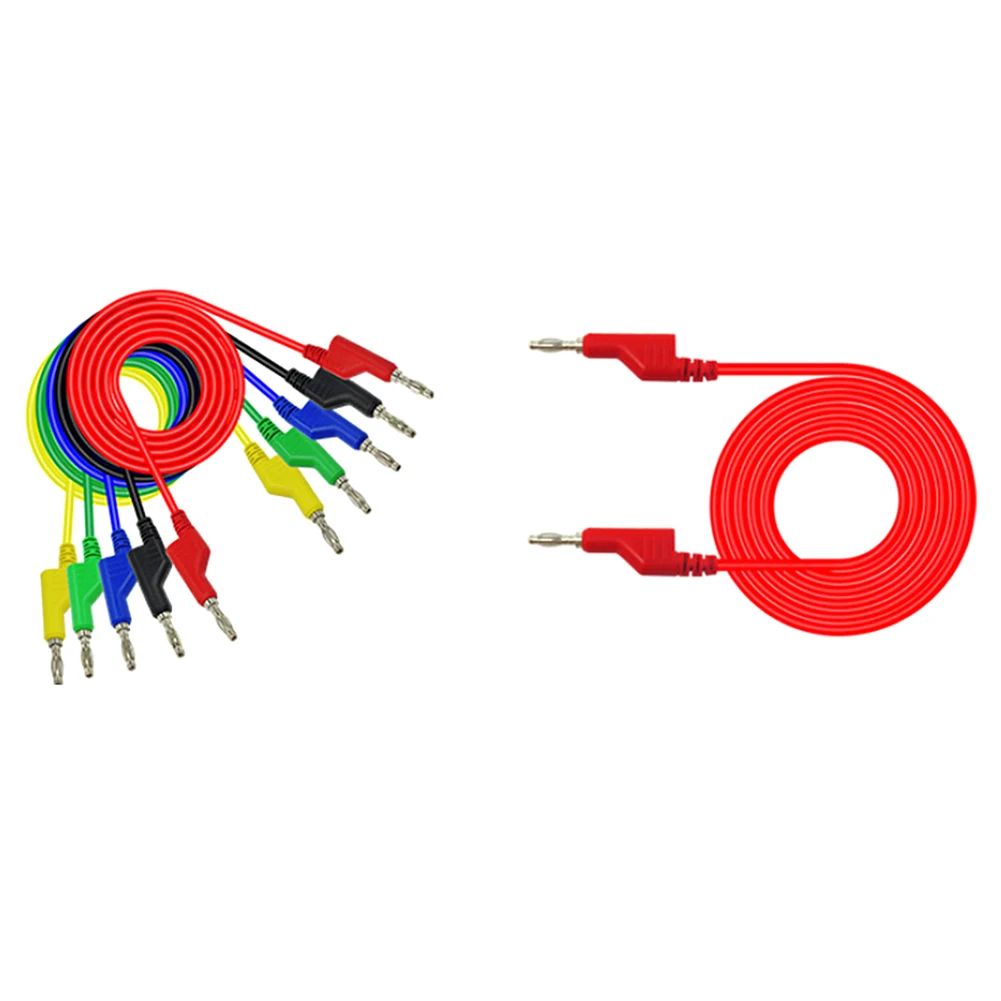 

Crocodile Cylinder to Banana AV Plug Test Cable Connector Dual Tester Crocodile Probe Clip for Multimeter Measure Tool