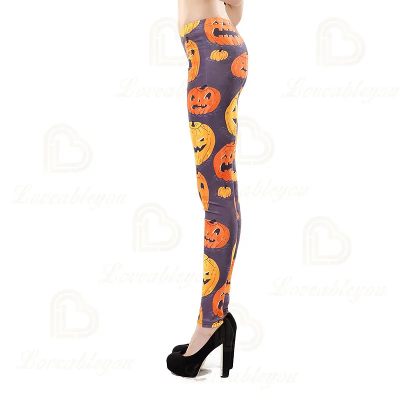 2020 Halloween Pumpkin Print Leggings Women Pants Digital Print Fitness Leggings