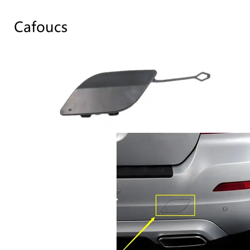 Rear Tow Eye Cover Compatible with MERCEDES BENZ C-CLASS 2008-2011 Primed Gray with AMG Styling Package