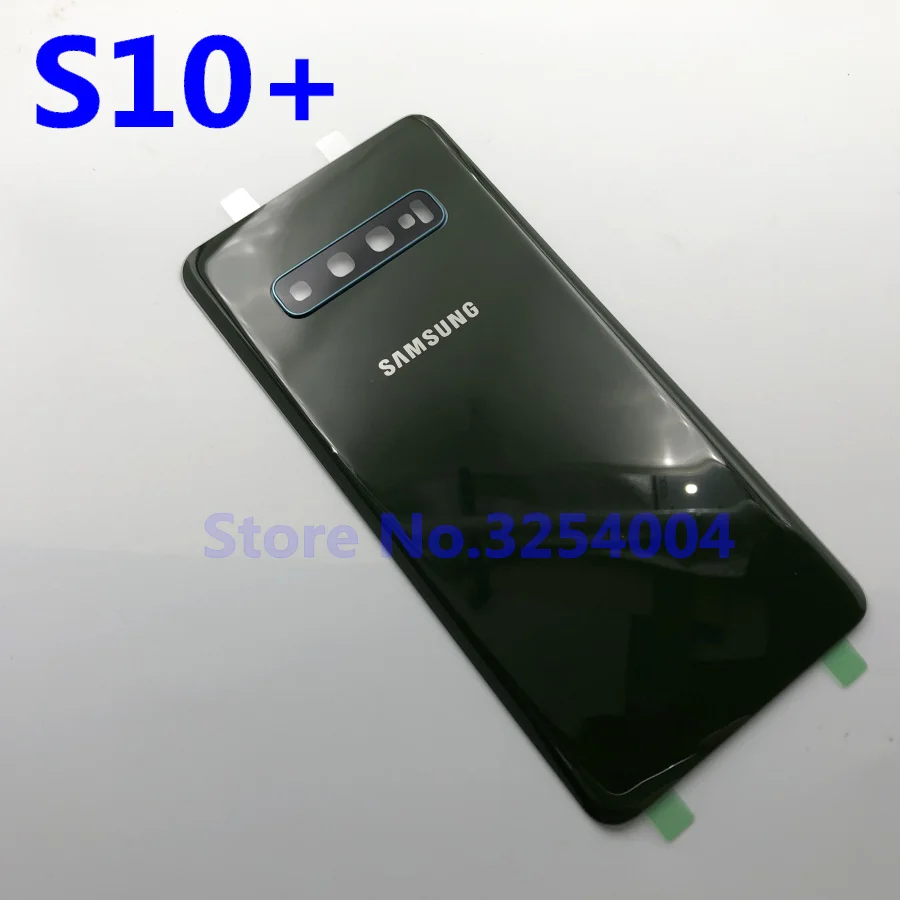 S10 Plus green Для samsung Galaxy S10 Plus G975 G975F задняя крышка батарейного отсека задняя стеклянная крышка Корпус чехол Замена батарейного отсека камера Стекло S10 - Цвет: S10 Plus green