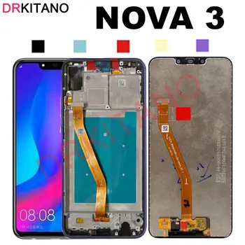 

DRKITANO Display for Huawei Nova 3 LCD Display Nova3 PAR-LX1 PAR-LX1M PAR-LX9 Touch Screen For Huawei Nova 3 Display With Frame