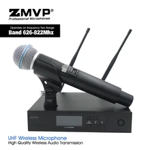 ZMVP QLXD4 UHF профессиональный беспроводной микрофон системы с BETA58 QLX ручной передатчик для сцены живой вокал караоке речи