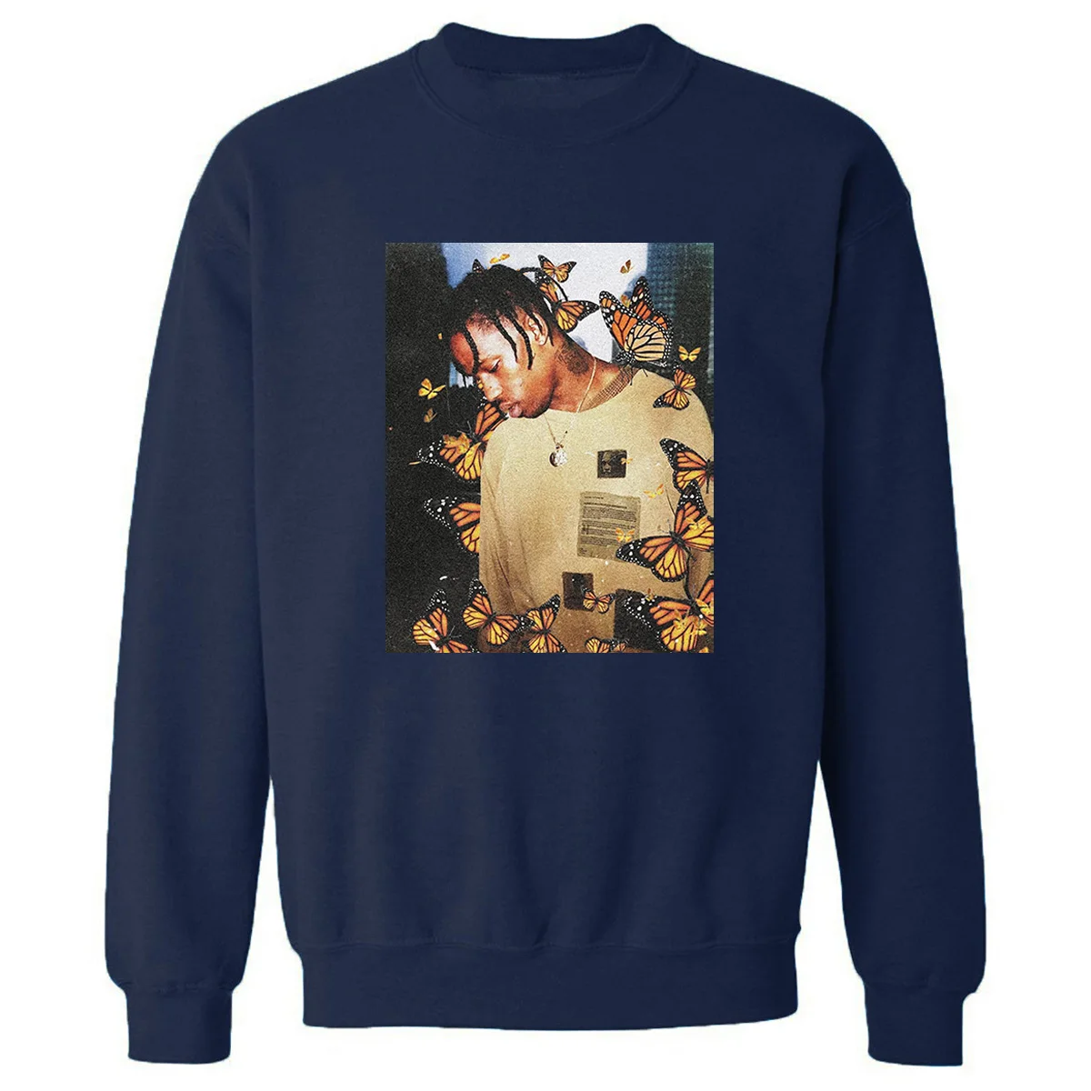 Весна Осень Новая мода толстовка с изображением Трэвиса Скотта бабочки мужские толстовки эффект рэп толстовки для любителей музыки человек хип хоп пуловеры