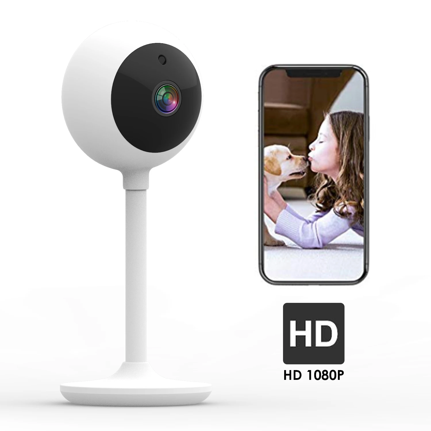 Детская камера видеонаблюдения с функцией радио и TF-картой поворотом на 360