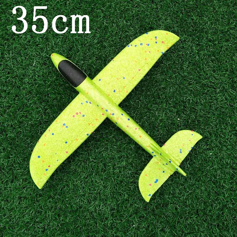 Not Lamp Green Детские игрушки модель самолета ручной бросок самолета 35 см EPP пена запуск самолета Летающий планер игрушки для игры для детей на открытом воздухе - Цвет: Not Lamp Green