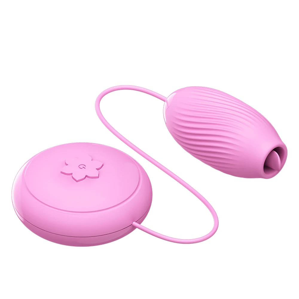 

7 Speeds Wired Control Tongue Shape Clitoris Stimulate Massage Ball Powerful Vibrating Jump Egg
