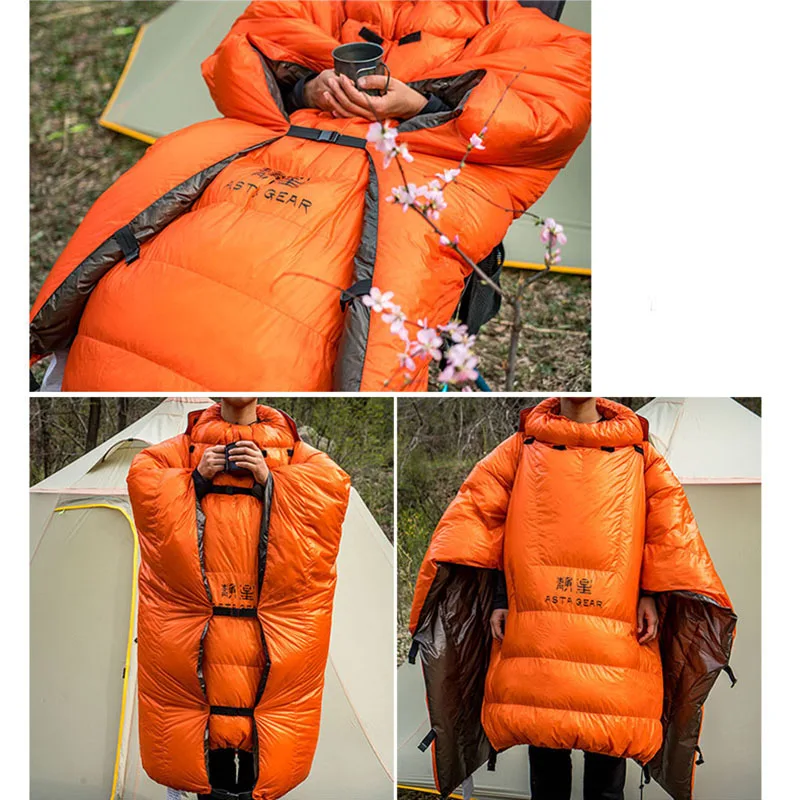 Outdoor Sleeping Bag White Duck Down Quilt 700FP 260 Grams 500 Grams