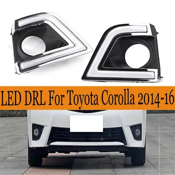 

LED DRL for Toyota Corolla Daytime Running Light 2014 2015 2016 with Turn Signal ABS 12V Front Bumper Fog Lamp Accessories light
