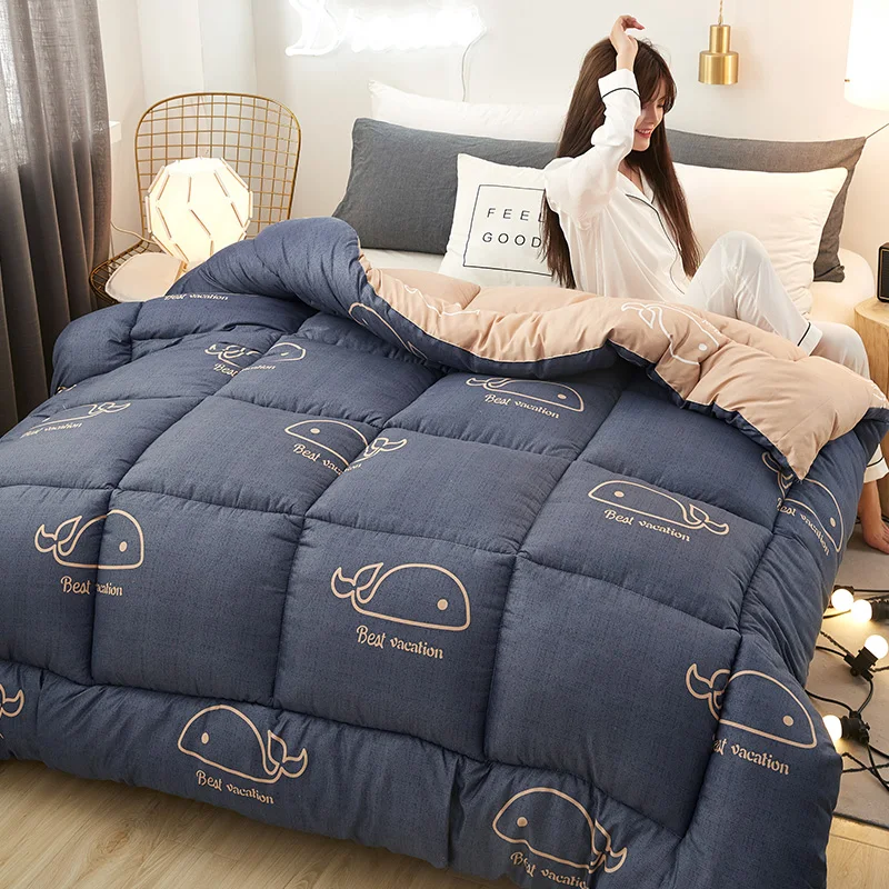 Новые модные Утепленные зимние одеяла 180X220cm зимнее стеганое одеяло с рисунком из
