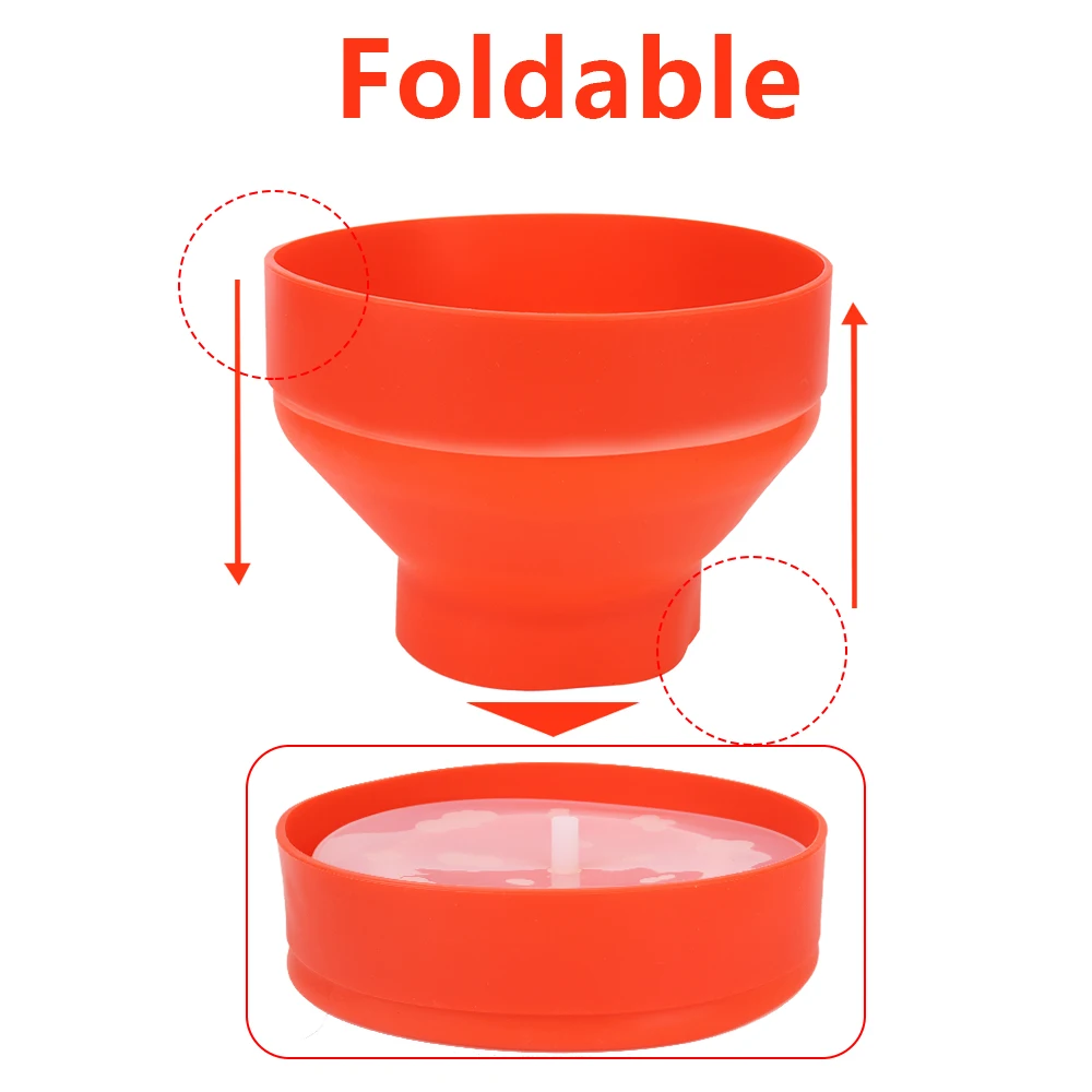Silicone Foldable Microwave Popcorn Bowl with Lid - High Quality Kitchen Tool