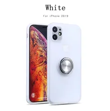 For Apple iphone 11 Case With Ring Stand Magnet Transparent Matte Protective Back Cover case for iPhone XS Max end 2019iphone11 protective abs matte back cover case for iphone 5 yellow