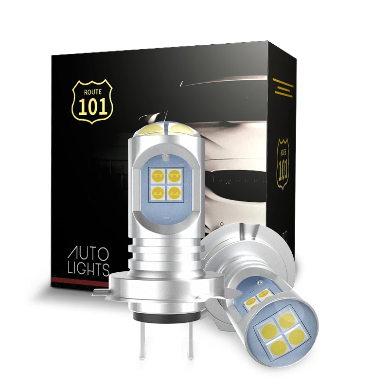 

Route101 H7 LED Headlight Kit LED H7 Fog Lamp 6000K White 12V 24V Mini Car Bulb with Projector Lens for Automobile