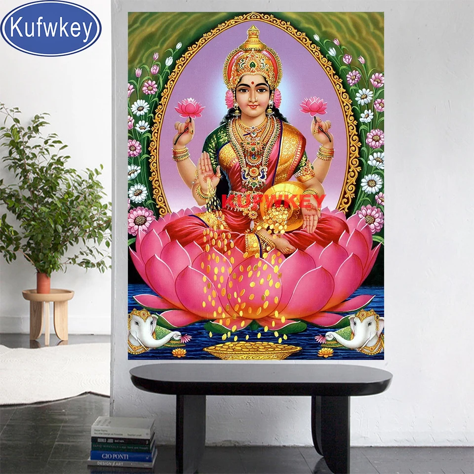 Алмазная 5d картина Lakshmi богиня плодородия сделай сам полноразмерная/круглая