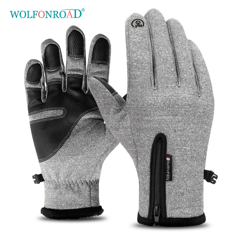 WOLFONROAD уличные зимние походные перчатки спортивные водонепроницаемые лыжные снежные перчатки полный палец перчатки рукавицы сенсорный экран прочные штаны
