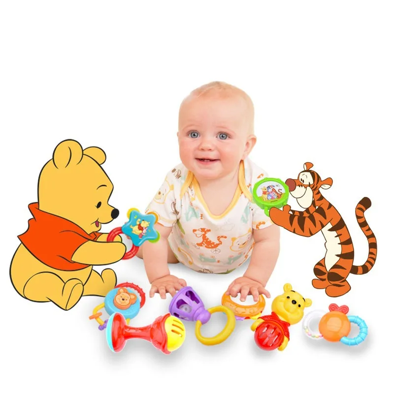 

Disney Genuine Authorized Winnie the Pooh Rattle Gift Box 0-3 Years Old Baby Hand Rattle Newborns ENLIGHTEN