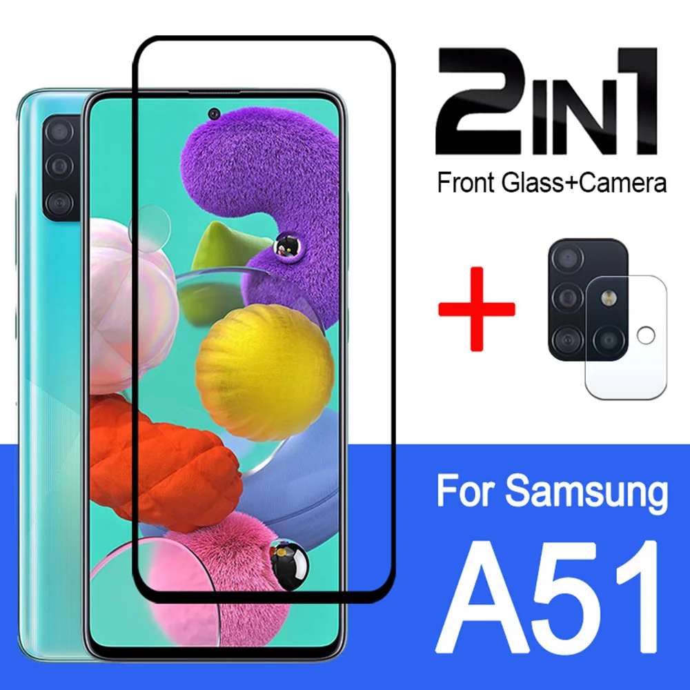 Стекло для объектива камеры 2 в 1 Samsung Galaxy A51 Защитное стекло A 51 Защитная пленка