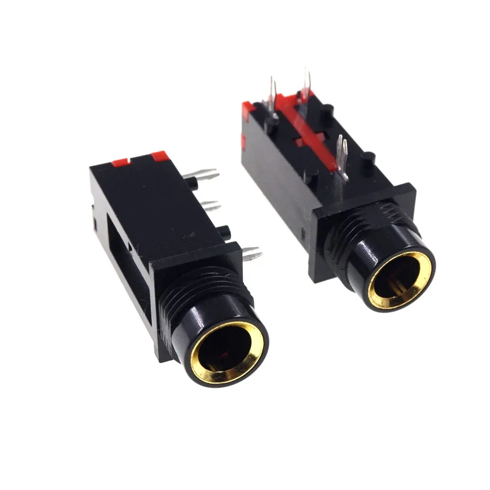 100PCS 11pin 1 8 3 5mm jack Stereo Headphones Socket With switch PCB Mount 317A